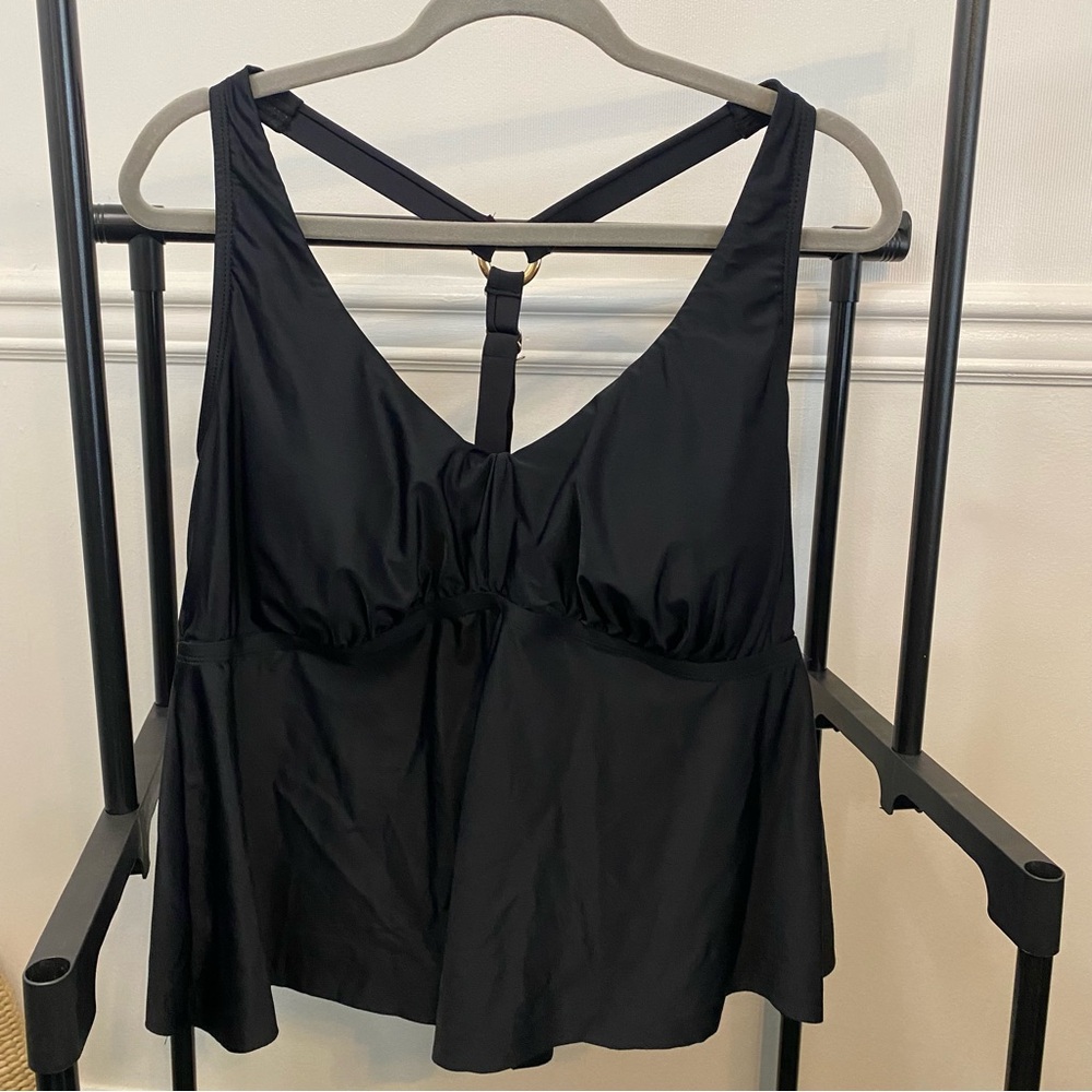 Terra & Sky Black Tankini Top